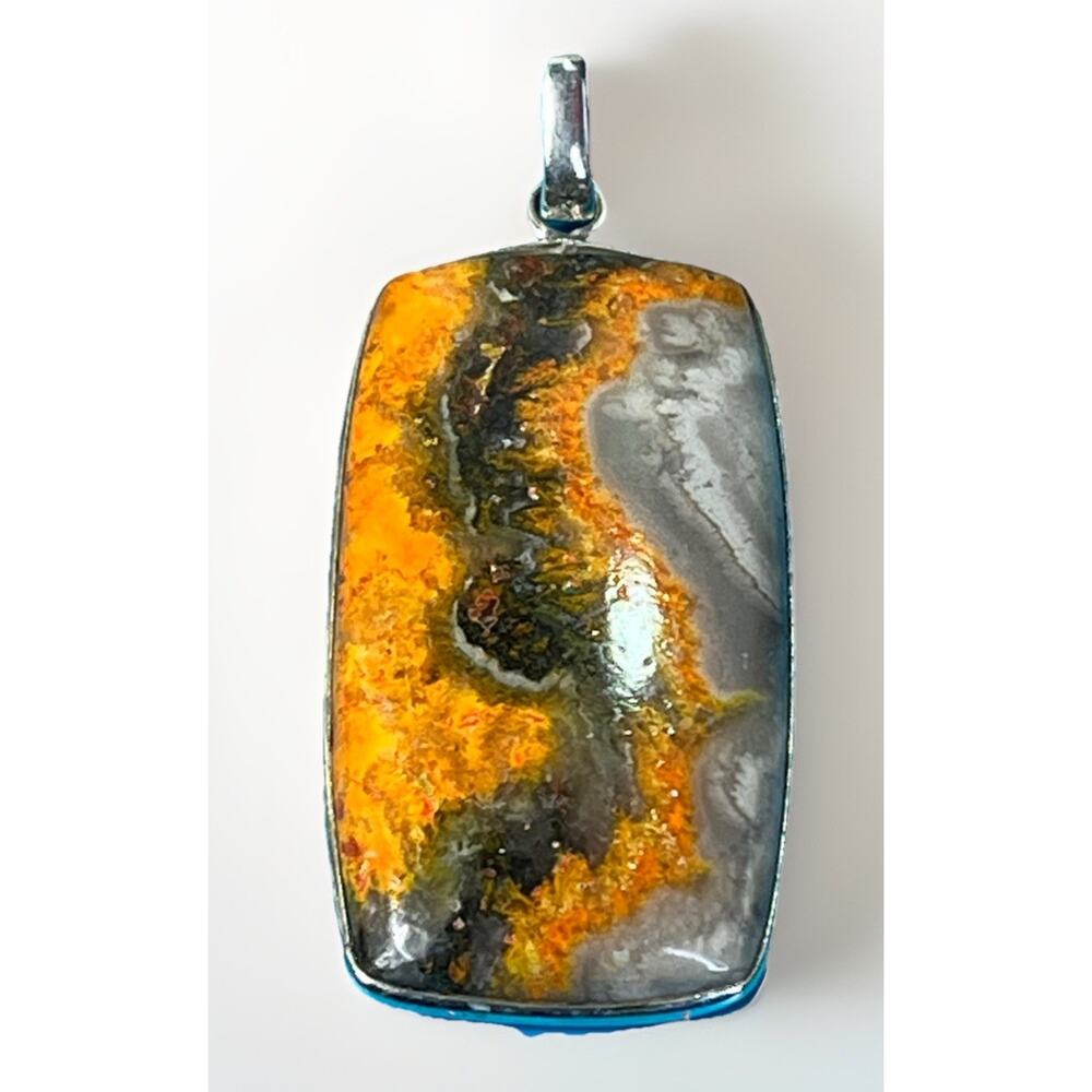 Sterling Silver Bumblebee Jasper Southwestern Pen… - image 7